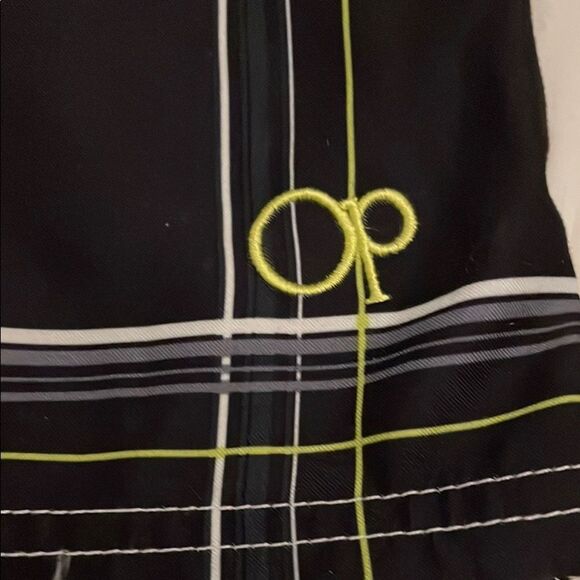 OP Ocean Pacific Black Board Shorts Swim Trunks Mens Size Medium 32-34 Beach - Picture 11 of 12